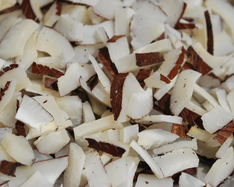 Desiccated coconut and copra