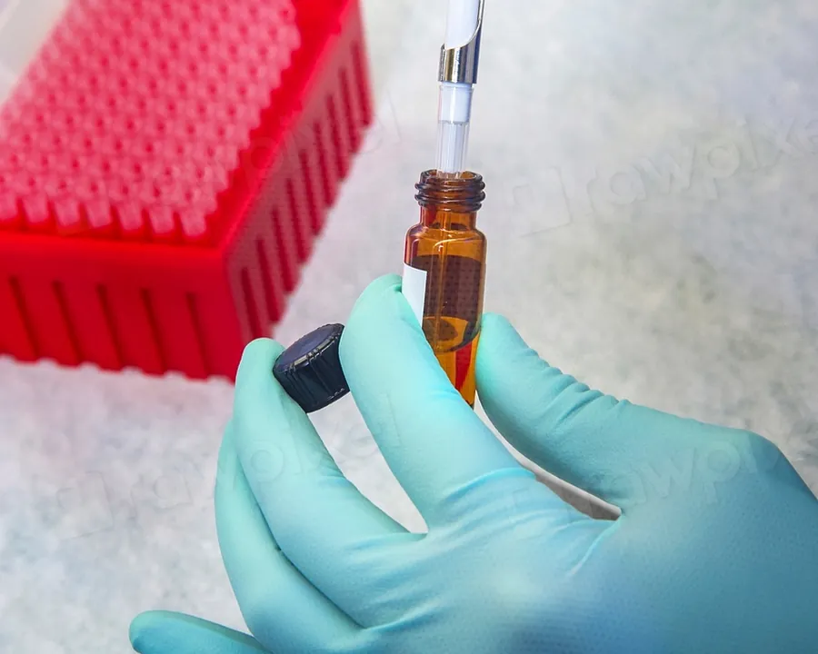 A technician testing a pre-shipment sample